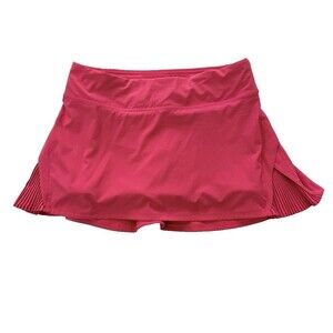 Lululemon Pace Rival Skirt Womens Pink Mauve Pleated Athletic Tennis Running